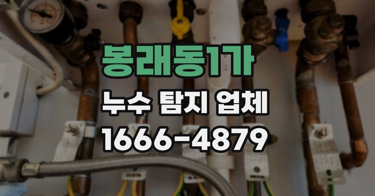 봉래동1가 누수 탐지 업체