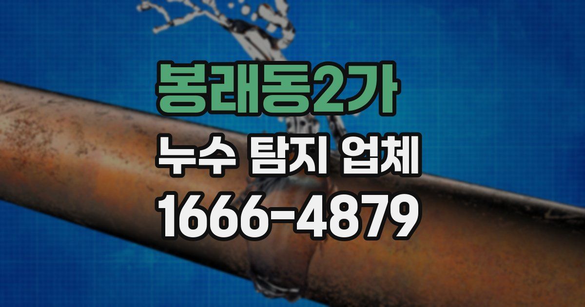 봉래동2가 누수 탐지 업체