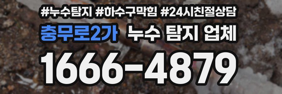 충무로2가 누수 탐지 업체