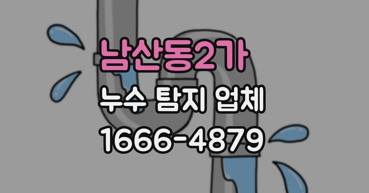 남산동2가 누수 탐지 업체