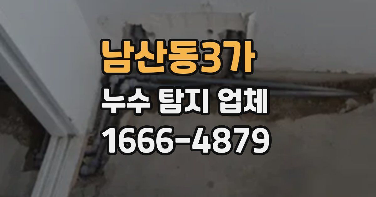 남산동3가 누수 탐지 업체