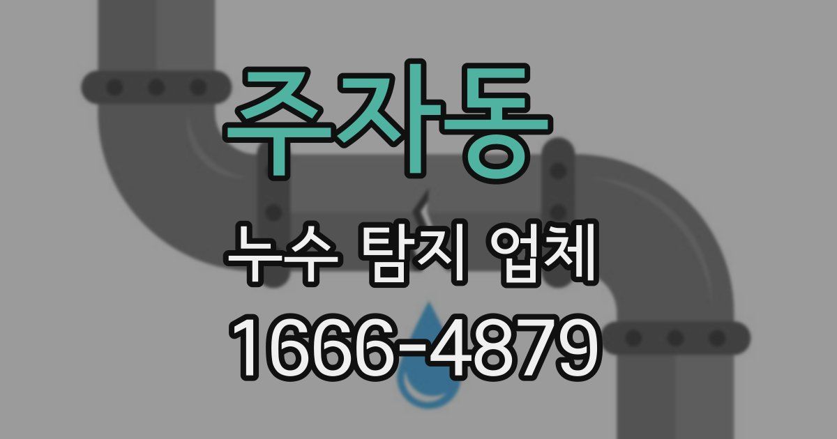 주자동 누수 탐지 업체