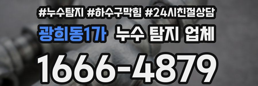 광희동1가 누수 탐지 업체