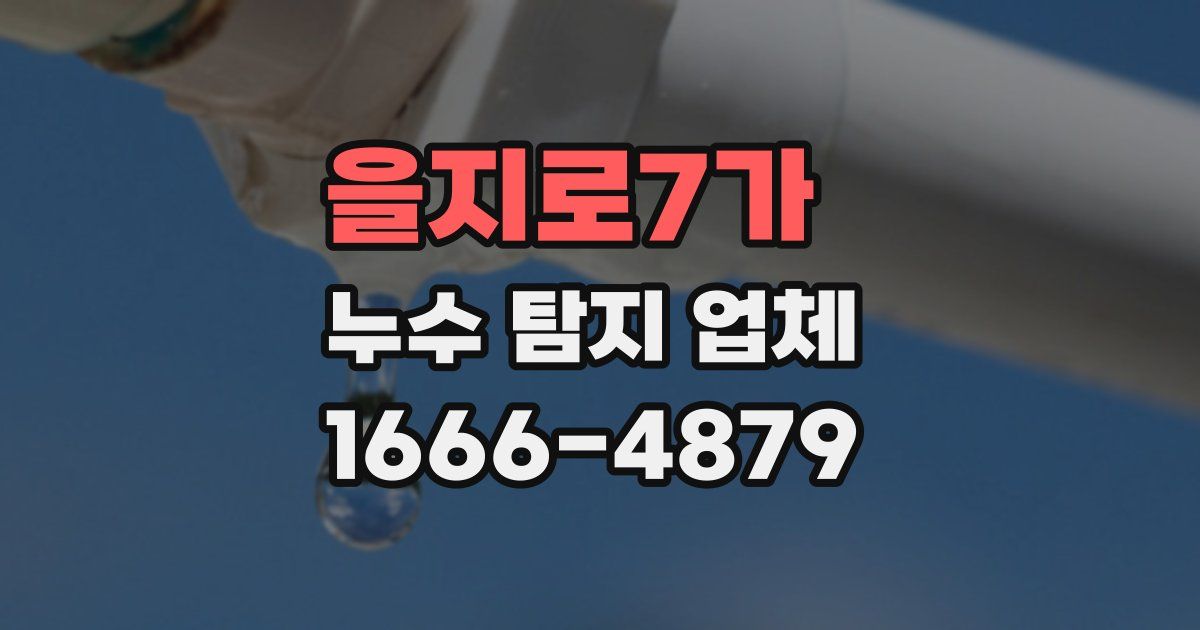 을지로7가 누수 탐지 업체