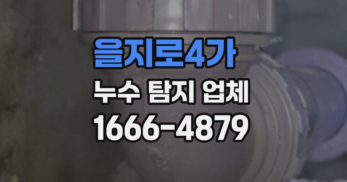 을지로4가 누수 탐지 업체
