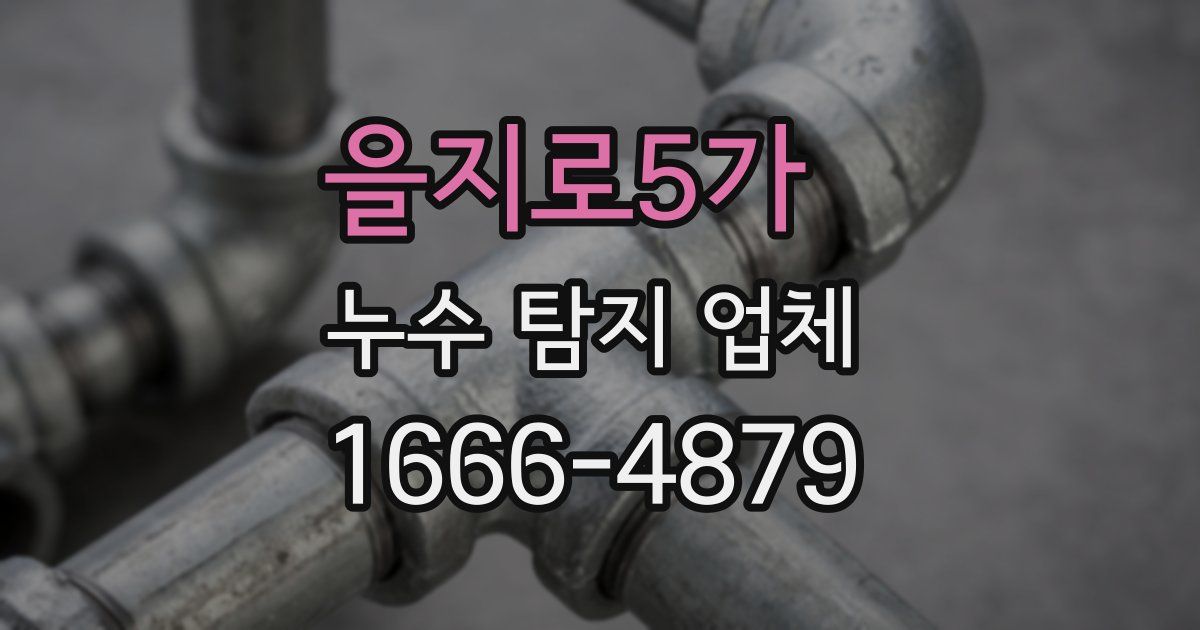 을지로5가 누수 탐지 업체