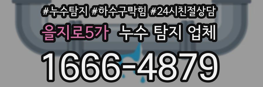 을지로5가 누수 탐지 업체