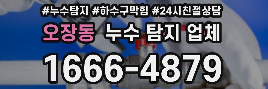 오장동 누수 탐지 업체