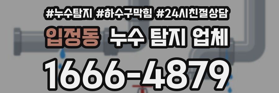 입정동 누수 탐지 업체