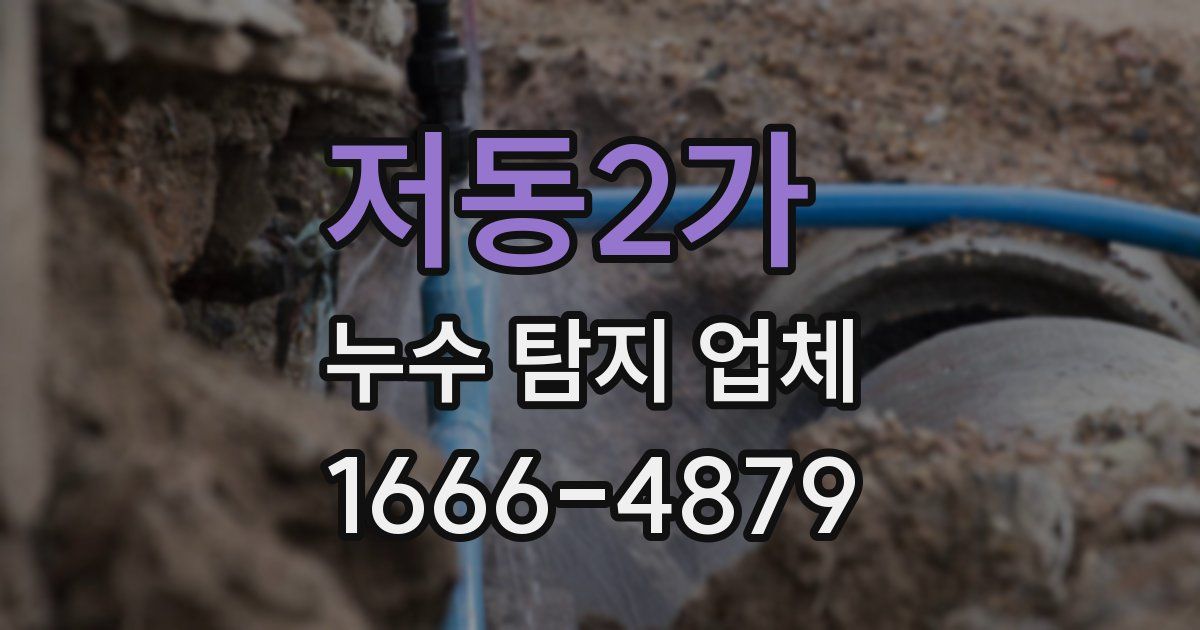 저동2가 누수 탐지 업체