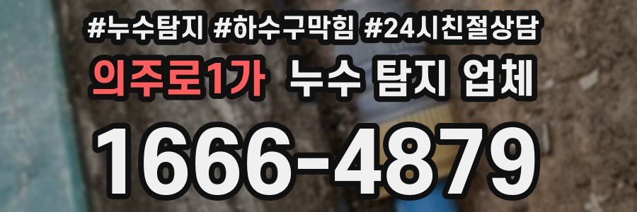의주로1가 누수 탐지 업체