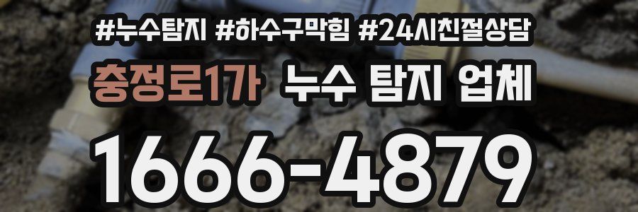 충정로1가 누수 탐지 업체