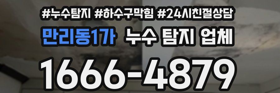 만리동1가 누수 탐지 업체