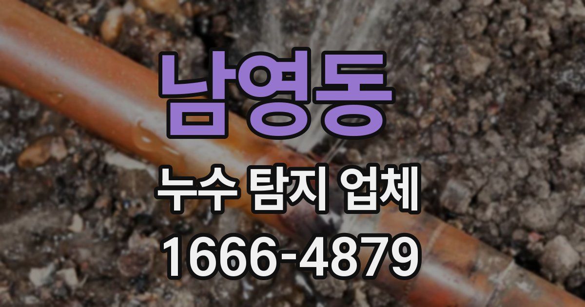 남영동 누수 탐지 업체