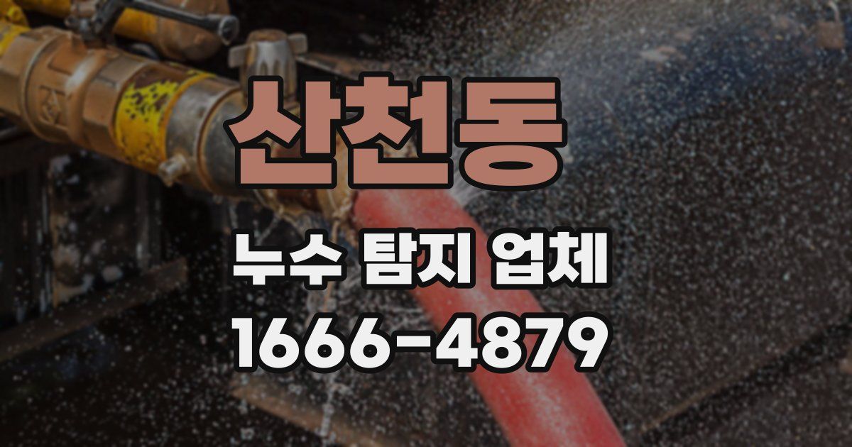 산천동 누수 탐지 업체