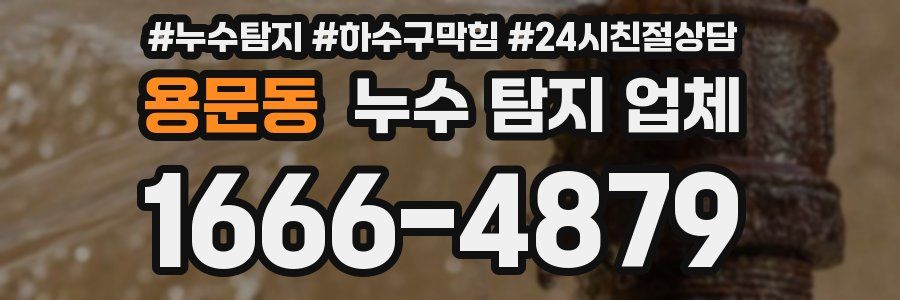 용문동 누수 탐지 업체