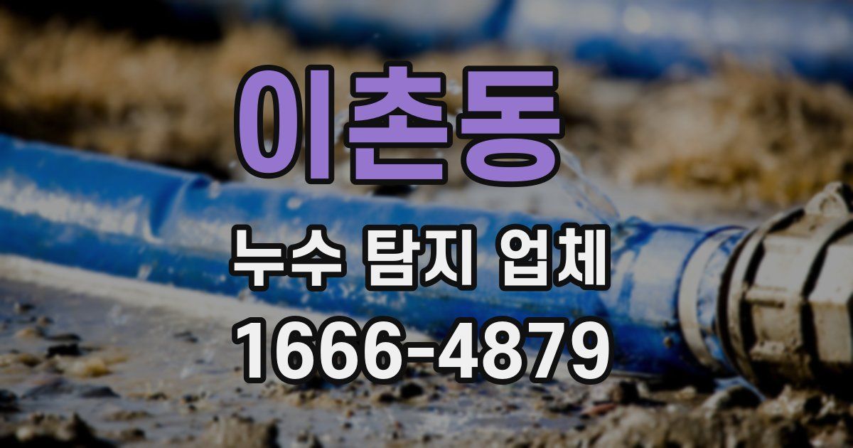 이촌동 누수 탐지 업체