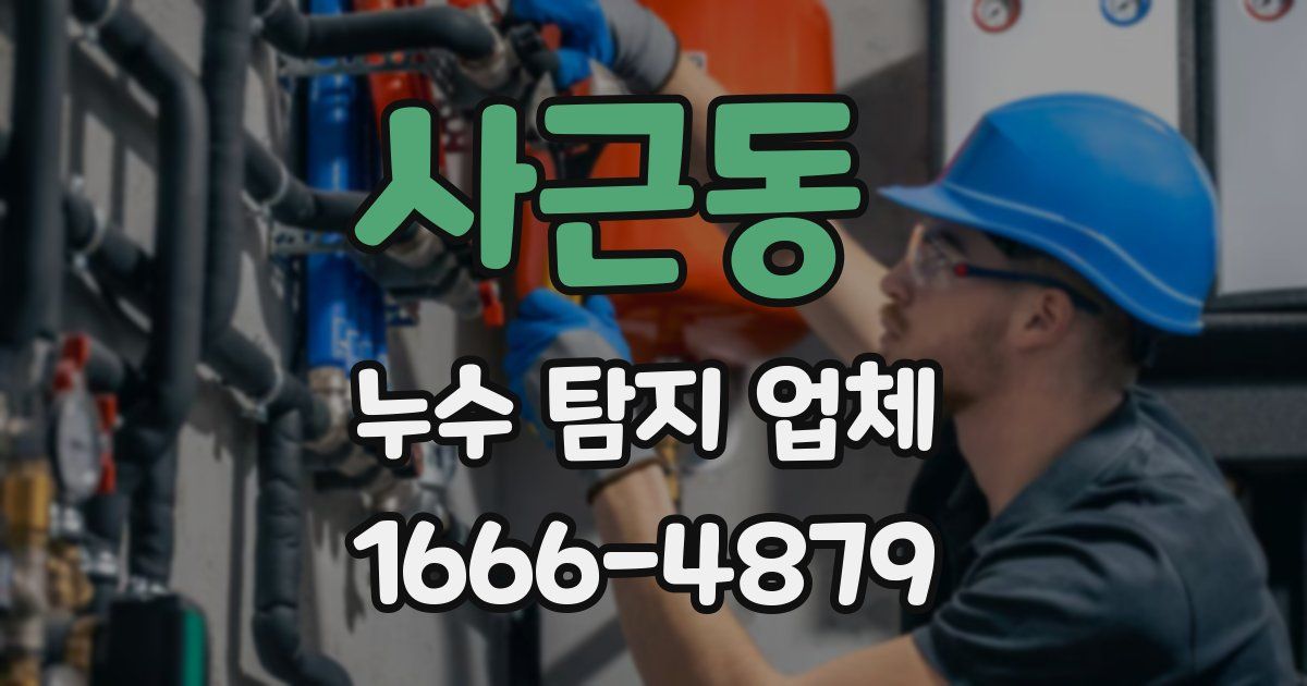 사근동 누수 탐지 업체