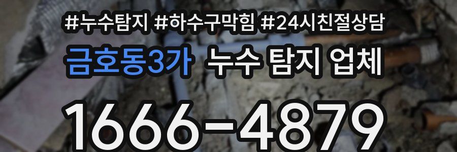 금호동3가 누수 탐지 업체