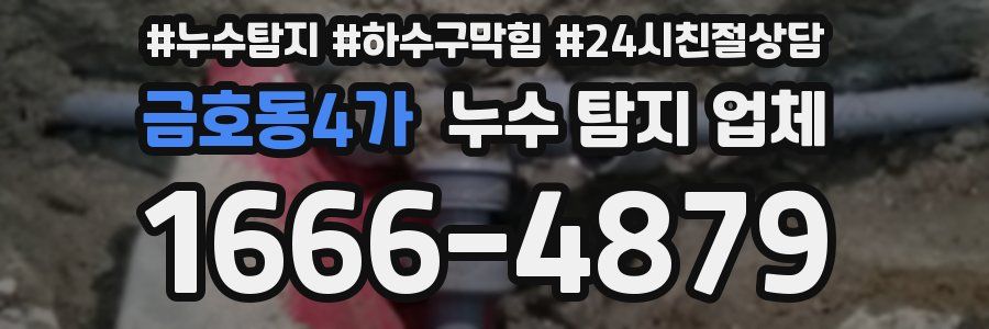 금호동4가 누수 탐지 업체