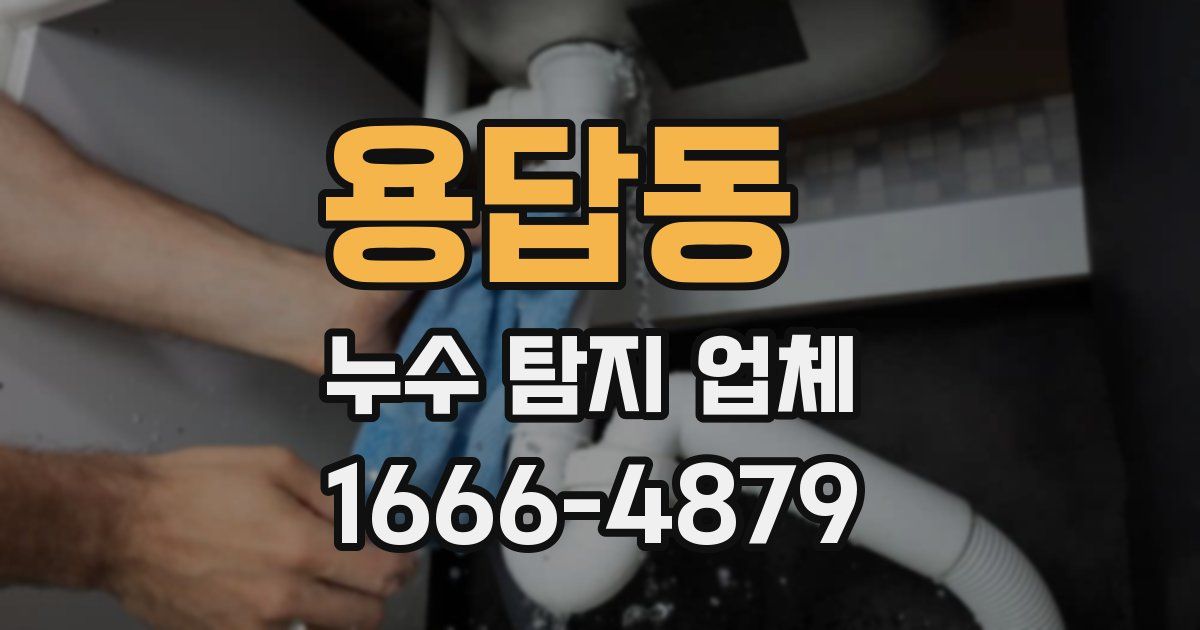 용답동 누수 탐지 업체