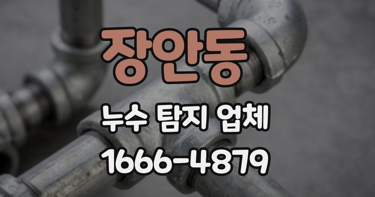 장안동 누수 탐지 업체