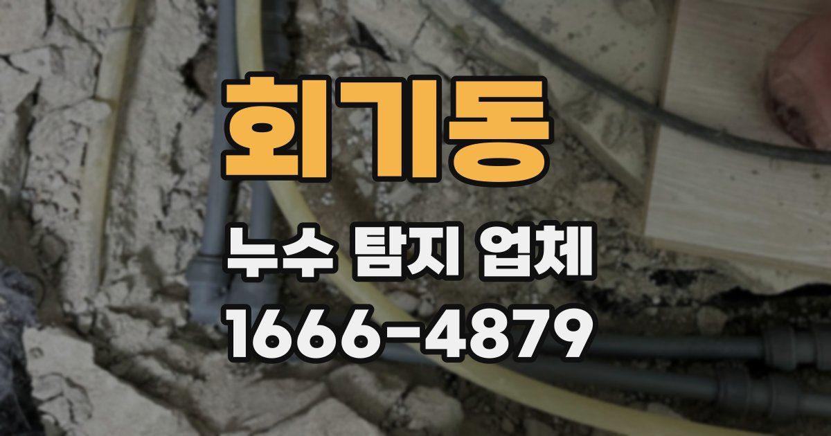 회기동 누수 탐지 업체