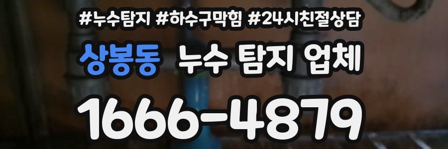 상봉동 누수 탐지 업체