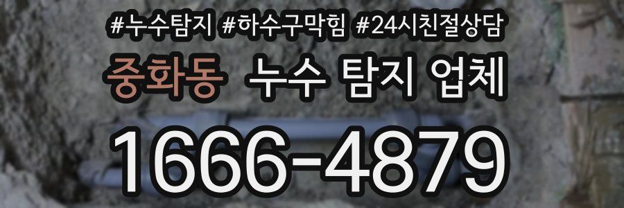 중화동 누수 탐지 업체