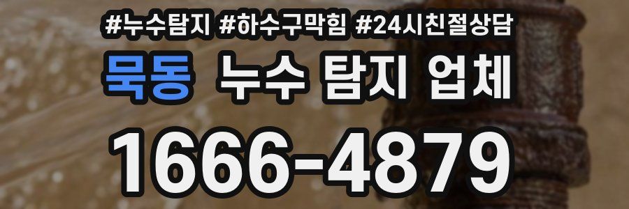 묵동 누수 탐지 업체