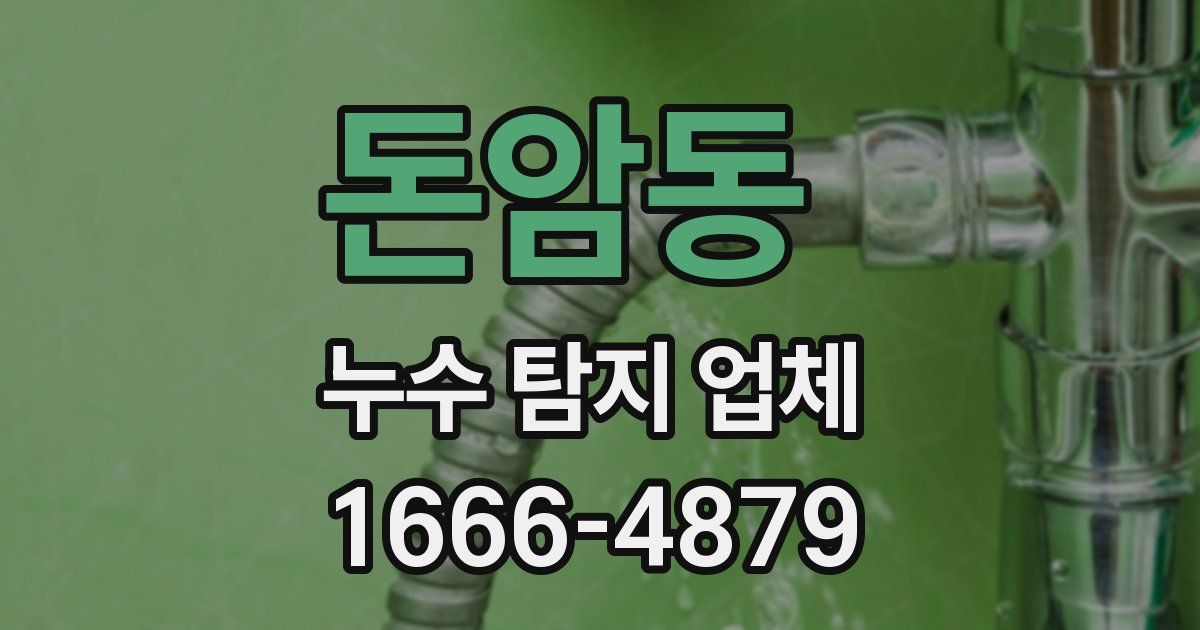 돈암동 누수 탐지 업체