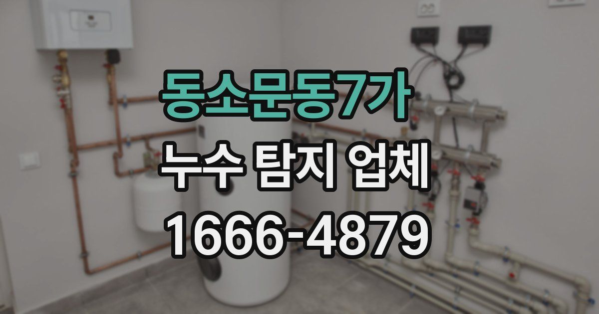 동소문동7가 누수 탐지 업체
