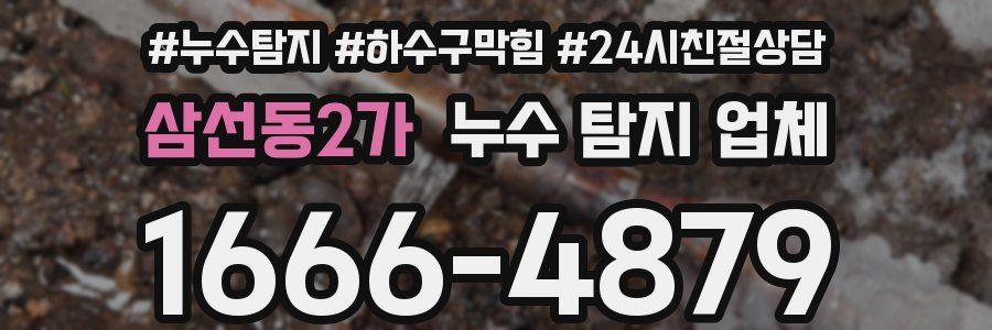 삼선동2가 누수 탐지 업체