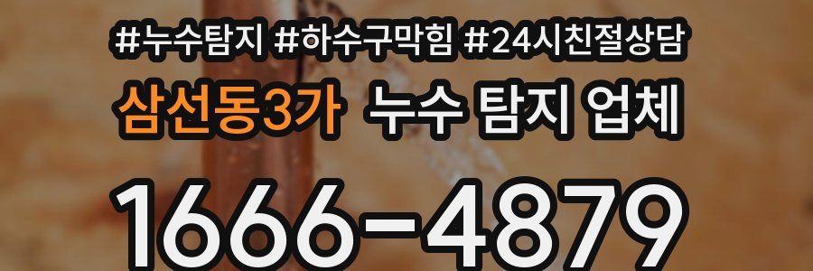 삼선동3가 누수 탐지 업체
