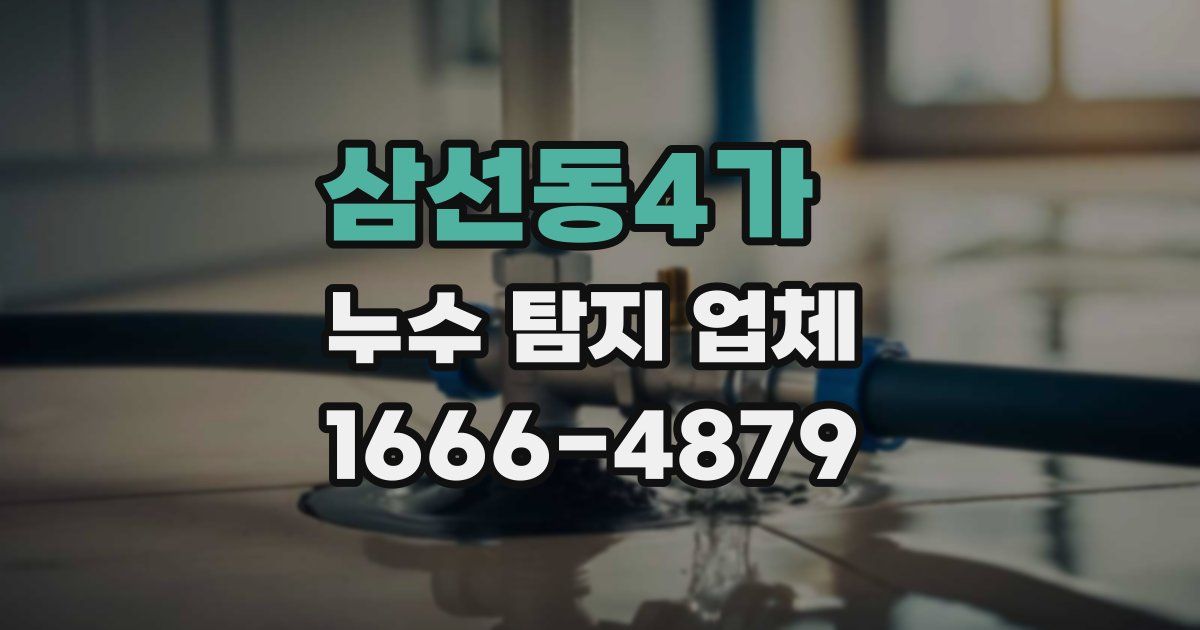 삼선동4가 누수 탐지 업체