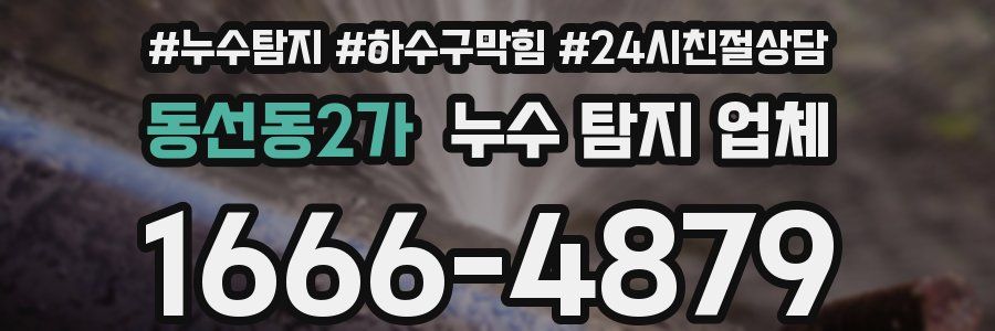 동선동2가 누수 탐지 업체