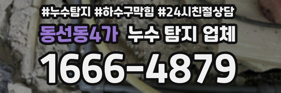 동선동4가 누수 탐지 업체