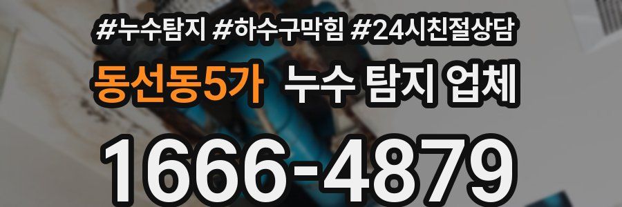 동선동5가 누수 탐지 업체