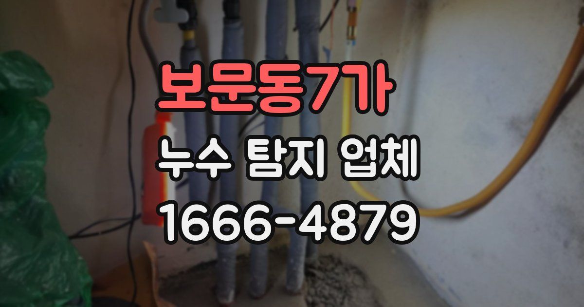 보문동7가 누수 탐지 업체