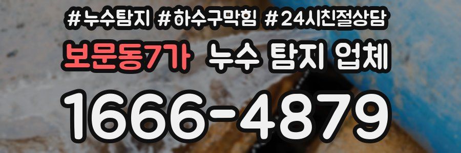 보문동7가 누수 탐지 업체