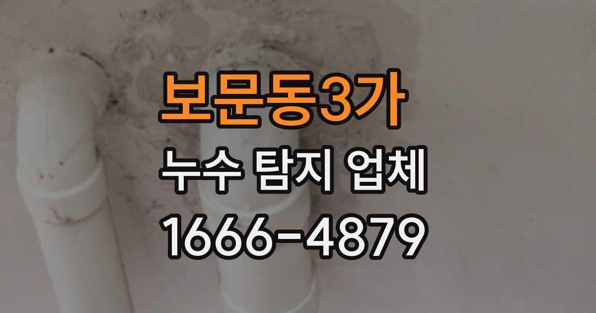 보문동3가 누수 탐지 업체
