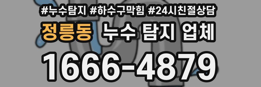 정릉동 누수 탐지 업체