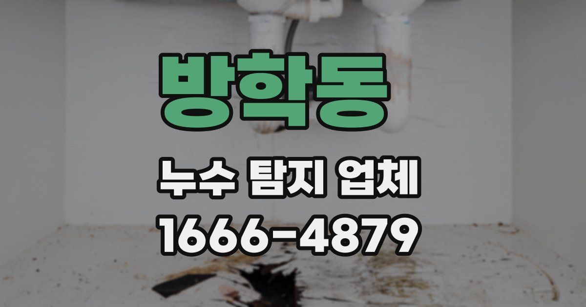 방학동 누수 탐지 업체