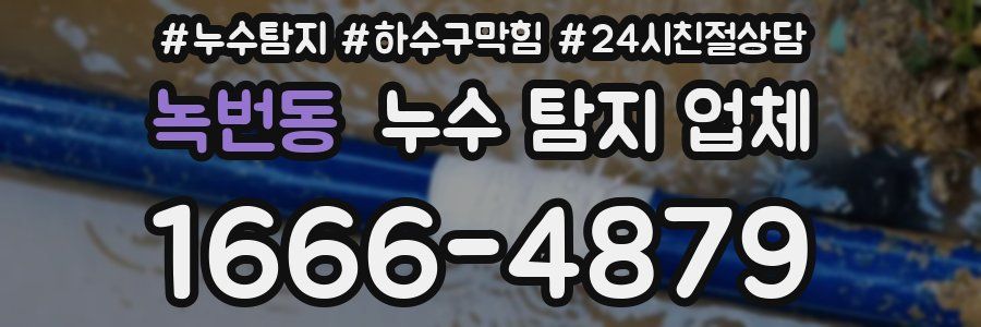 녹번동 누수 탐지 업체