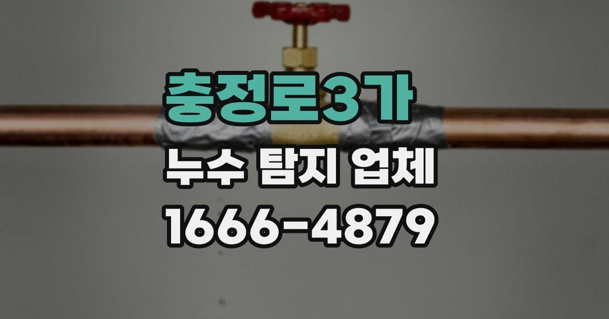 충정로3가 누수 탐지 업체
