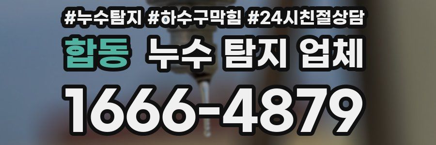 합동 누수 탐지 업체