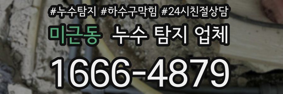 미근동 누수 탐지 업체