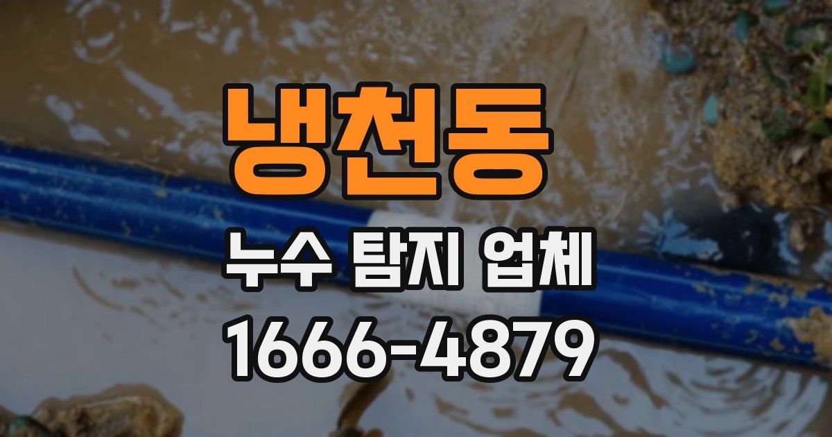 냉천동 누수 탐지 업체