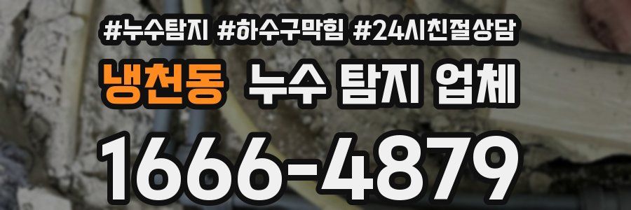 냉천동 누수 탐지 업체