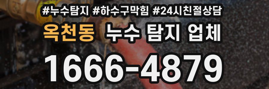 옥천동 누수 탐지 업체